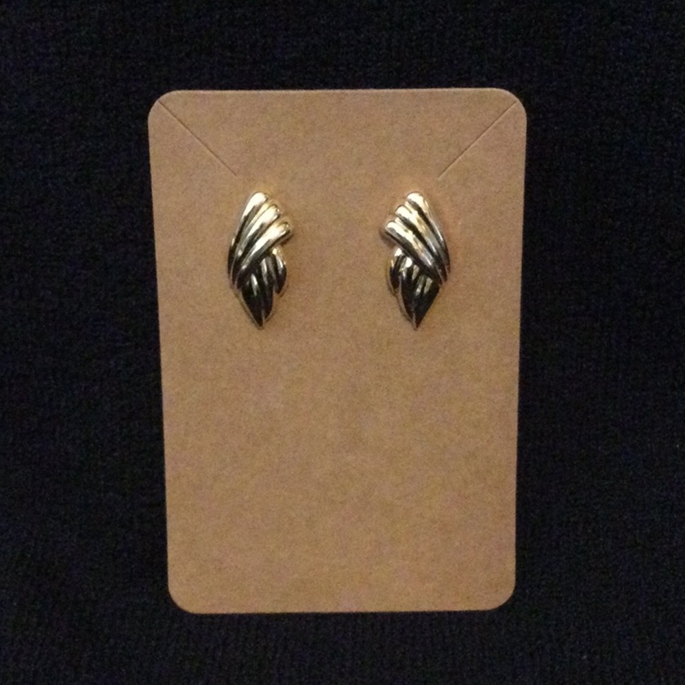 Vintage Monet Gold-tone Pierced Earrings